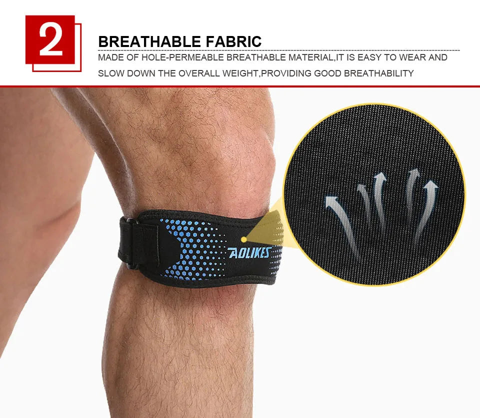 AOLIKES 1PCS Knee Braces for Knee Pain,Patella Knee Support Strap,Adjustable Patellar Tendon Stabilizer Band for Basketball Beauty World Shop