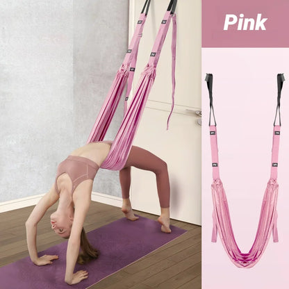 Adjustable Aerial Yoga Strap Pull Rope Women Hammock Stretch Leg Splits Trainer Female Gym Belt Swing Stretching Fitness Beauty World Shop