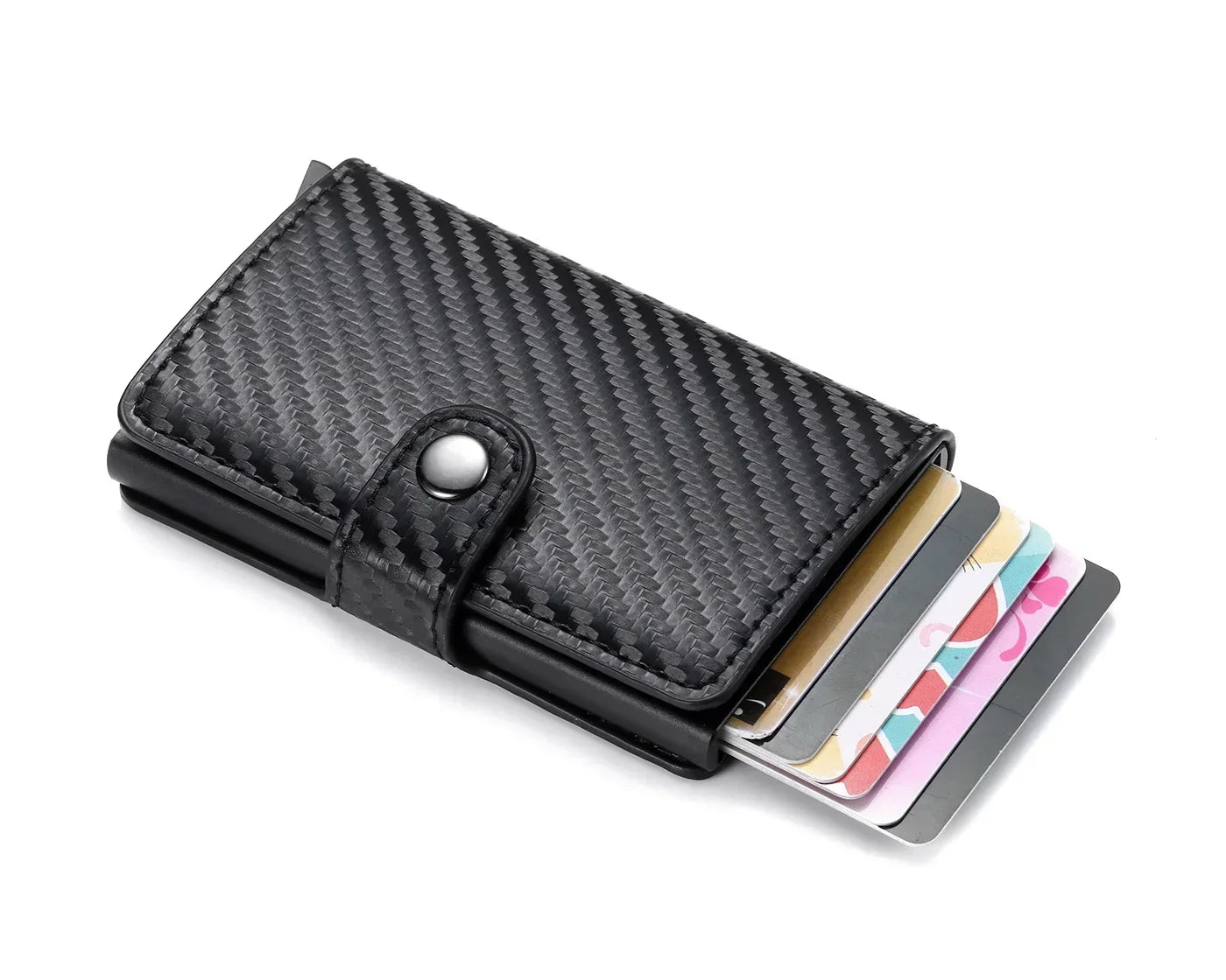 Rfid Credit Card Holder Men Wallets Luxury Small Smart Wallet Metal Business Mini Cardholder Case Women Minimalist Walet for Men Beauty World Shop