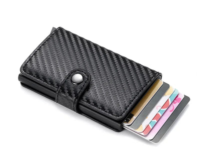 Rfid Credit Card Holder Men Wallets Luxury Small Smart Wallet Metal Business Mini Cardholder Case Women Minimalist Walet for Men Beauty World Shop