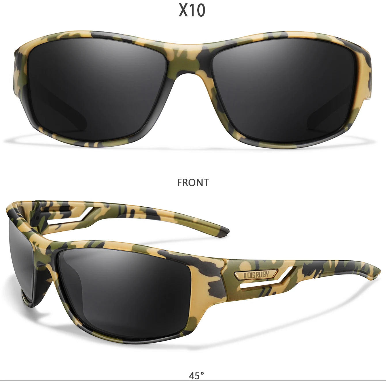 LOISRUBY Polarized Fishing Sunglasses Men Camouflage Driving Outdoor Sports Cycling Running Goggles UV400 Tackle Eyewear Beauty World Shop