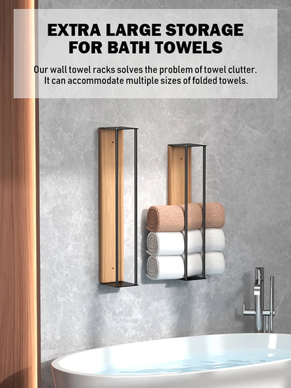 Bathroom wall mounted towel rack, bathroom decorative towel rack, towel hanging rack, roll towel storage, no drilling required Beauty World Shop