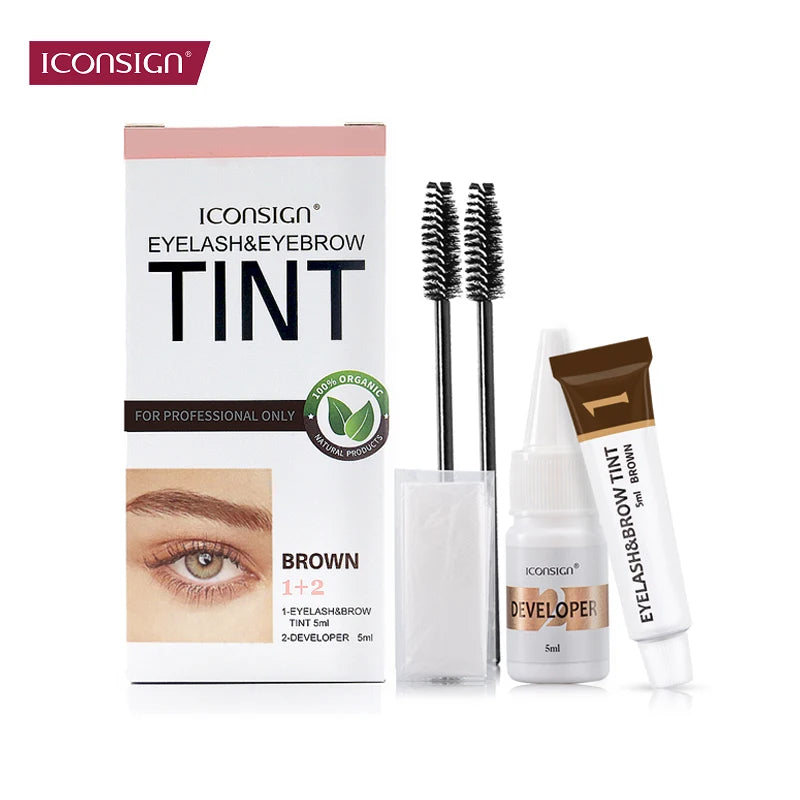 ICONSIGN Eyelash Eyebrow Dye Tint Kit Brow Enhancer Mascara Lift Tinting Tattoo Eyes Makeup Tools Beauty World Shop