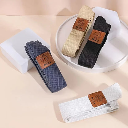 Multifunctional Yoga Mat Leather Label Strap - Yoga and Pilates Stretch Strap, Perfect for Fitness and Training Beauty World Shop