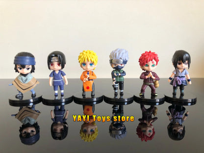 New 12pcs/set Anime Figure Naruto Shippuden Hinata Sasuke Itachi Kakashi Gaara Action Figure Q Version PVC Figures Toys  Gift Beauty World Shop