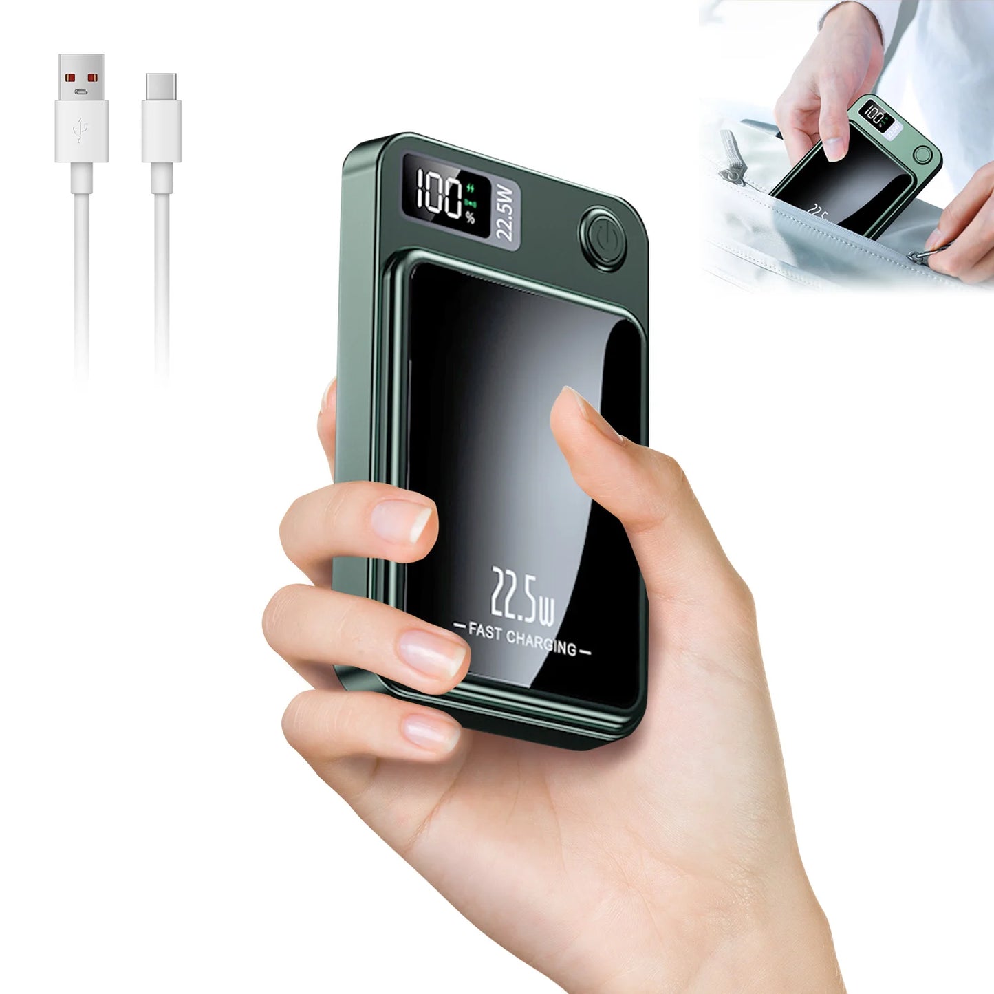 Magnetic Power Bank Wireless 10000Ah Portable 22.5W Fast Charging LED Digital For magsafe For iPhone 17 16 15 Por Max PowerBank Beauty World Shop