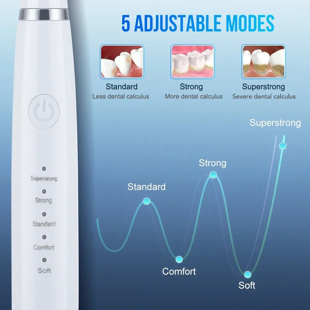 Ultrasonic scaler for teeth cleaning tartar removal plaque removal rechargeable teeth whitening oral care and dental cleaner Beauty World Shop