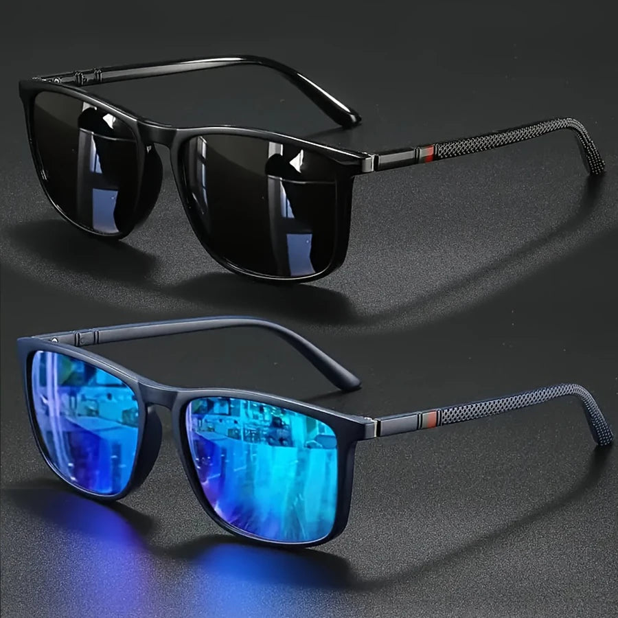 2/3pcs Luxury Square Vintage Cycling Sunglasses Men Women Fashion Travel Driving Fishing Sun Glasses Male Eyewear UV400 Beauty World Shop