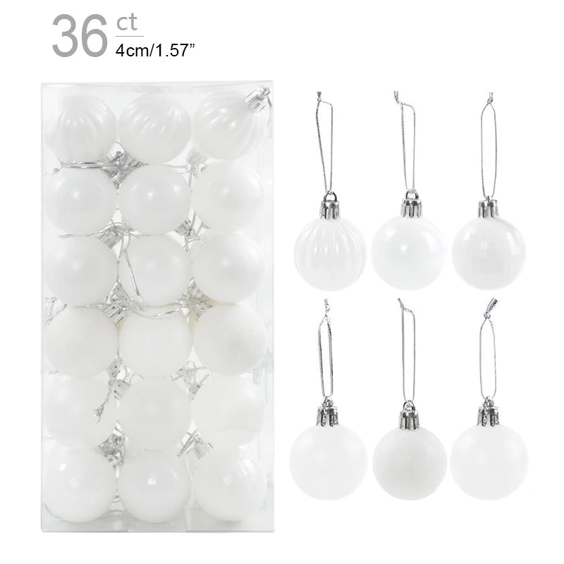 1box Christmas Balls Christmas Tree Ornaments Ball Xmas Hanging Tree Pendants Home Party Decor 2026 New Year Gift Noel Navidad Beauty World Shop
