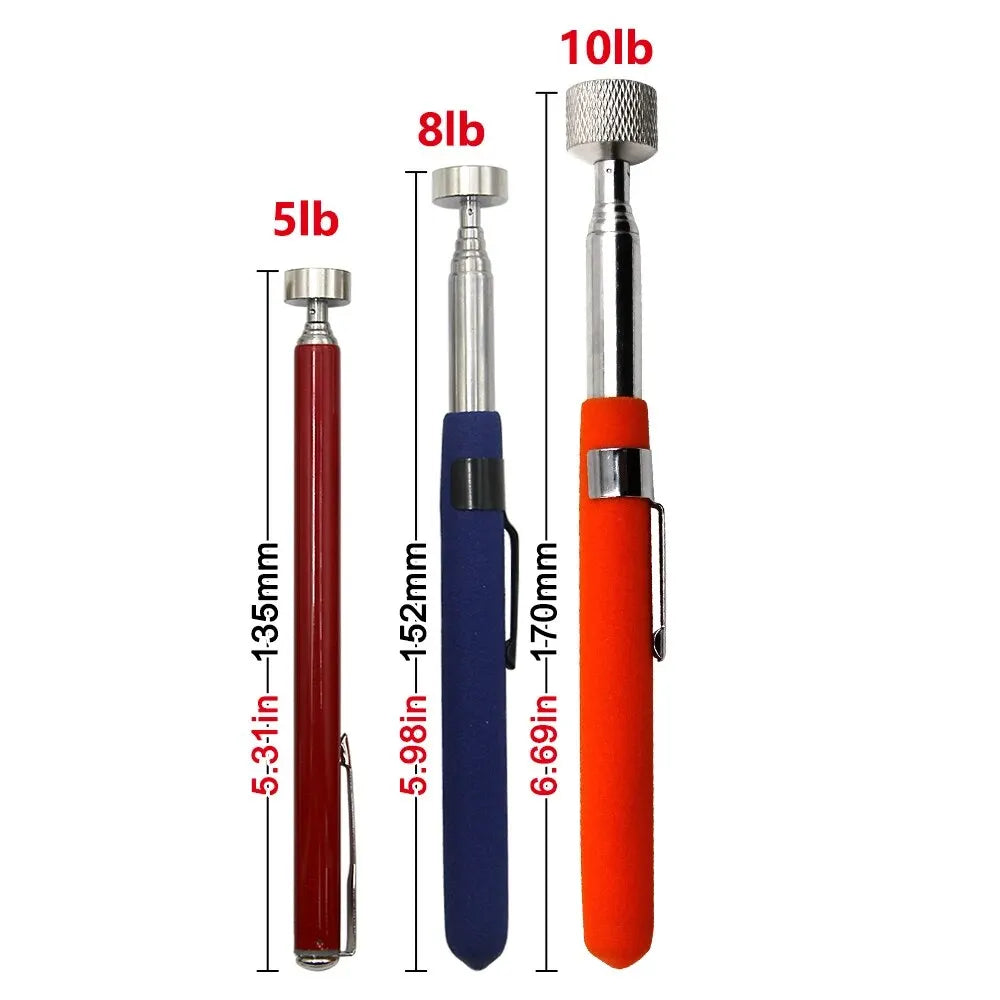 Magnetic Retractable Pickup Suction Iron Rod Portable Multifunctional Extractor Pen Clip Automotive Repair Tools Beauty World Shop