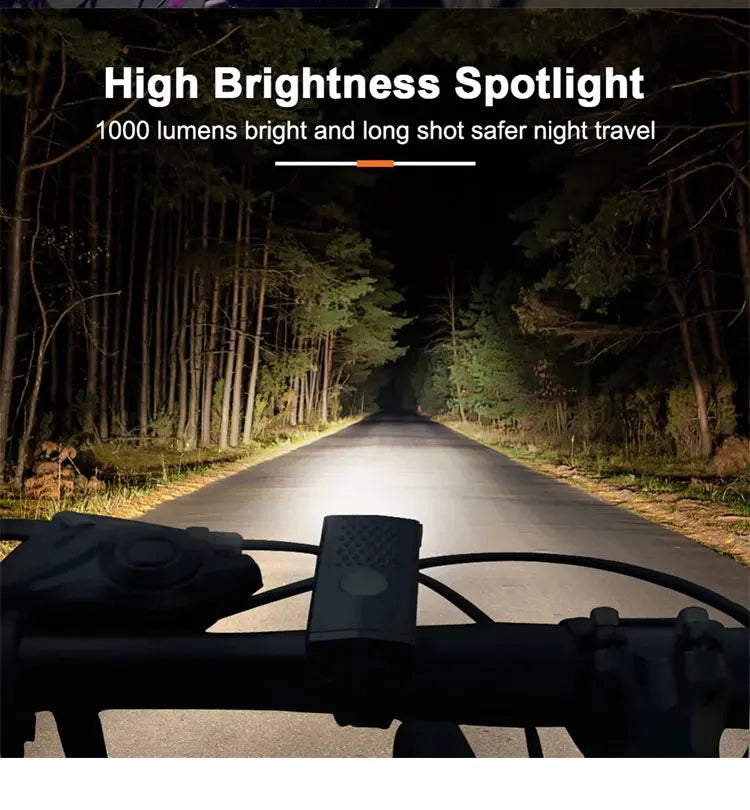 Bicycle Front Rear Light Set LED Rechargeable MTB Bike Head Light Cycling Red Warning Tail Light Accessories for Night Riding Beauty World Shop
