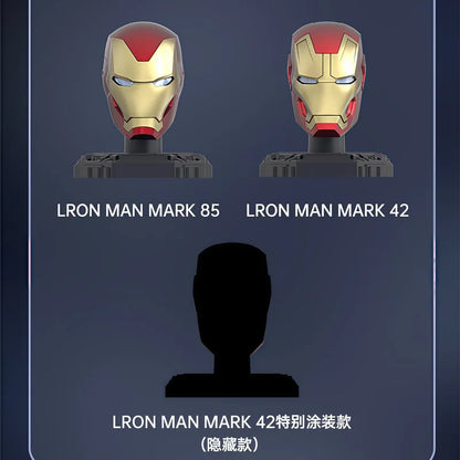 MORSTORM Tony Stark Iron Man Helmet MK7 MK15 MK46 MK85 MK42 MK21 MK 16 Anime Figure Model Assembly Toys Blind Box Christmas Gift Beauty World Shop