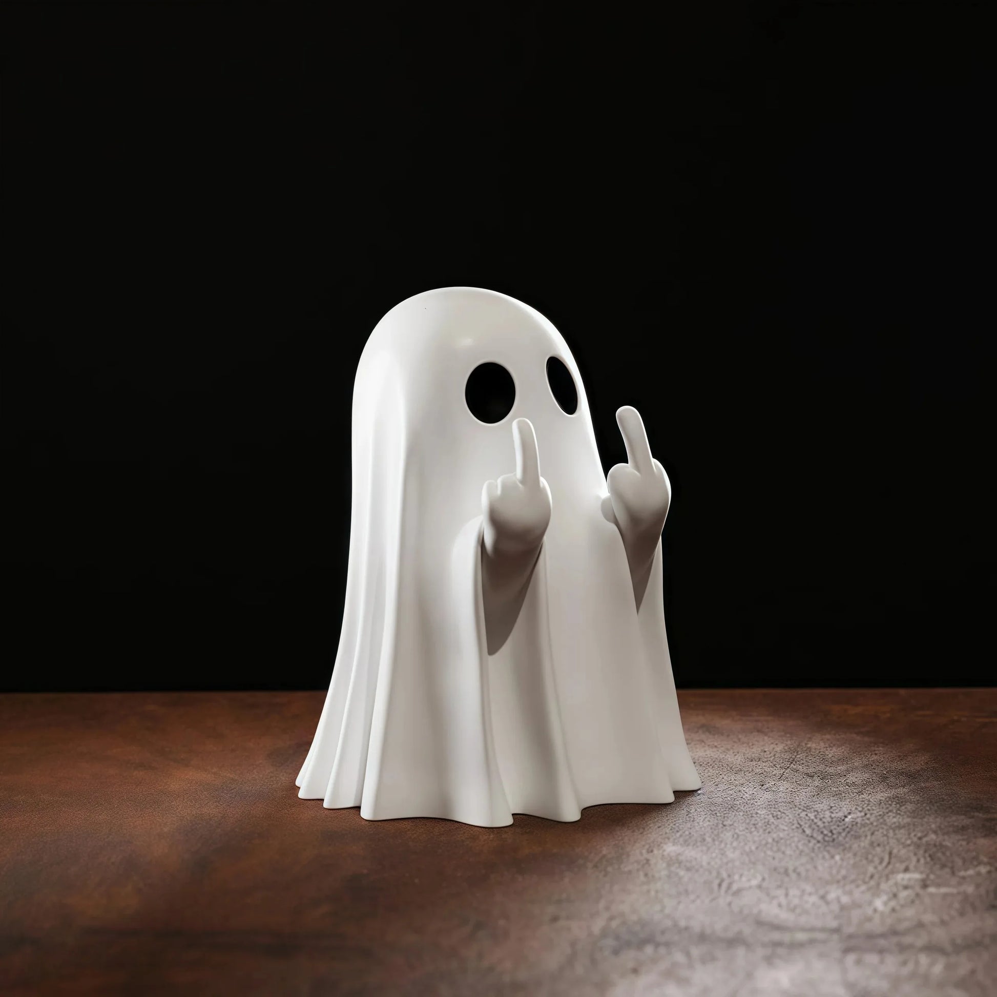 Middle Finger Cute Ghost Statue, Ghosts Small Scary Ghost Figurines, Halloween Home Decorations, Coffee Table Centerpieces Shelf Beauty World Shop