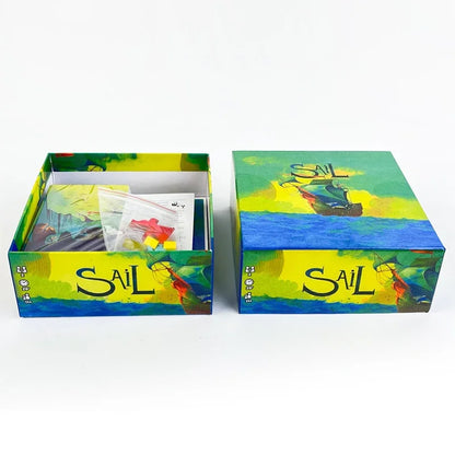 SAIL Board Game English Version with German Style Cards Two Player Cooperation Party Night Game Set Beauty World Shop