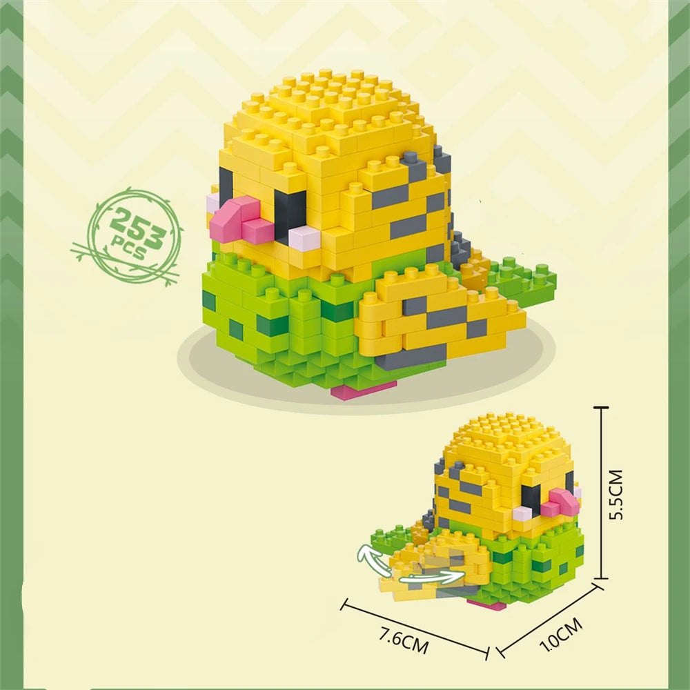 Kawaii Cute Bird Small Building Blocks Set Creative Educational Building Toys For Boys Girls Toys Suitable For Decorate Beauty World Shop