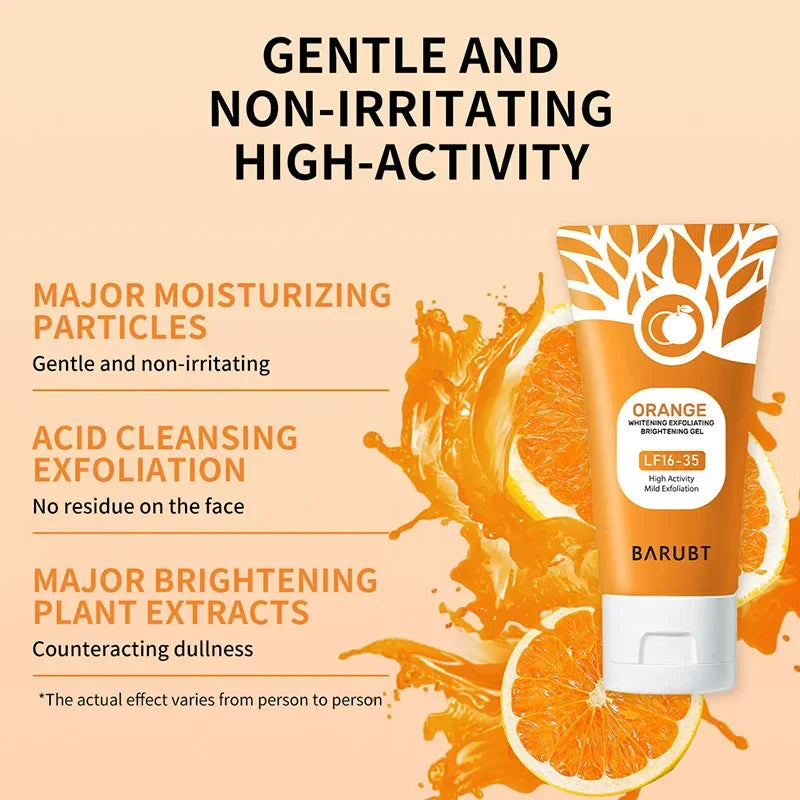 50g Orange Exfoliating Gel For Facial Body Gentle Orange Facial Scrub Body Cleansing Gel Dead Skin Remover Scrub Skin Cleaning Beauty Trend Shop