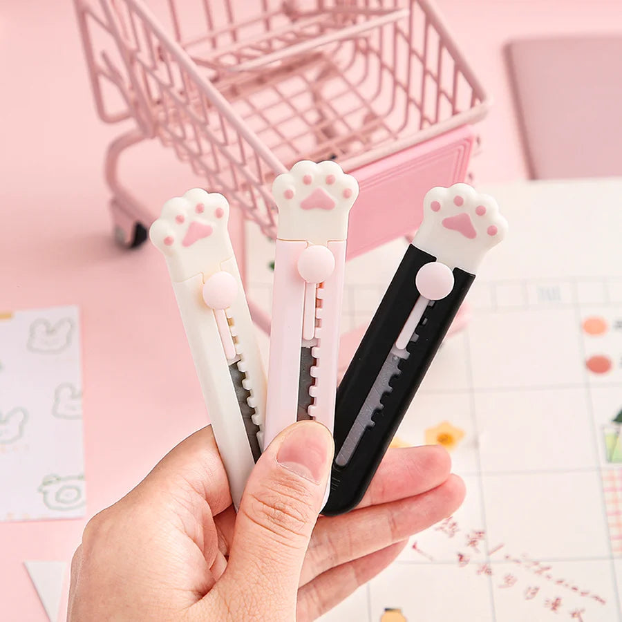 Mr.Paper Mini Cat Claw Utility Knife Creative Cute Convenient Hand Account Paper-cutting Tool Student Stationary Art Supplies Beauty World Shop