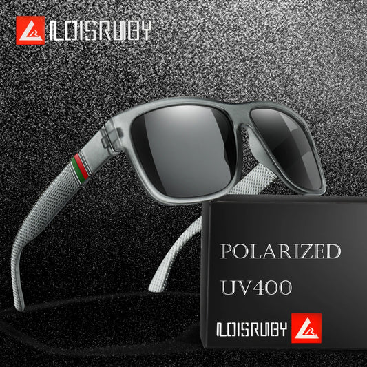 Classic Brand Men Square Polarized Fishing Sunglasses Outdoor Driving Cycling Running Goggles Vintage Large Frame UV400 Beauty World Shop