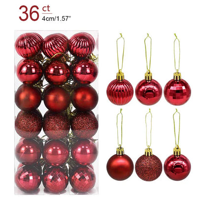1box Christmas Balls Christmas Tree Ornaments Ball Xmas Hanging Tree Pendants Home Party Decor 2026 New Year Gift Noel Navidad Beauty World Shop