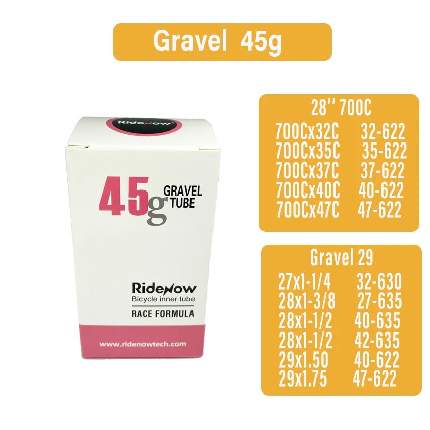 RideNow TPU Bike Inner Tube 700C 700x18 23 25 28 32 35 37 40 47C  Ultralight Gravel Tire MTB Bicycle 29x1.5 1.75 TPU Inner Tube Beauty World Shop