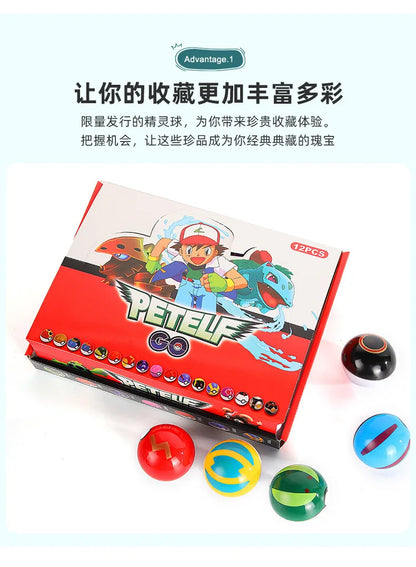 12Pcs/Set Pokemon PokeBall Figure Toys Anime Pikachu Blind Box PVC Figurine Action Collection Model Dolls Kids Birthday Gift Beauty World Shop