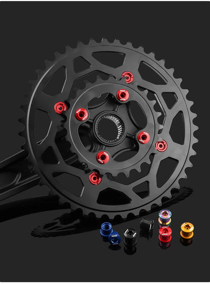MUQZI 4/5PCS Chainring Bolts Single Double Chainring Screws Mountain Road MTB Bike Crank Bolts 6.5/8.5mm Beauty World Shop
