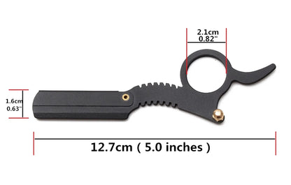 12.7cm 1Pcs Men Straight Barber Edge Steel Folding Shaving Knife Hair Removal Tools Shaving Razor With Blade Body Razors 6111# Beauty World Shop
