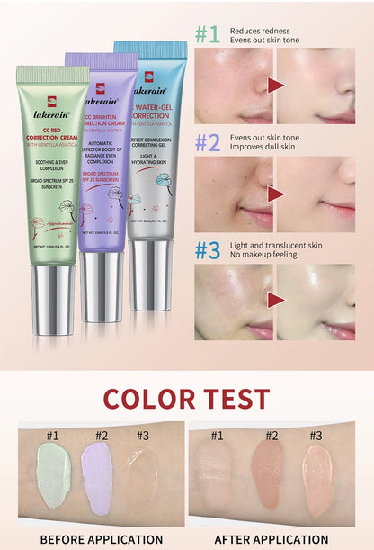 CC Cream Color Changing Liquid Foundation Centella Korean High Coverage Foundation Foundation Cream for Face Base Makeup Beauty World Shop