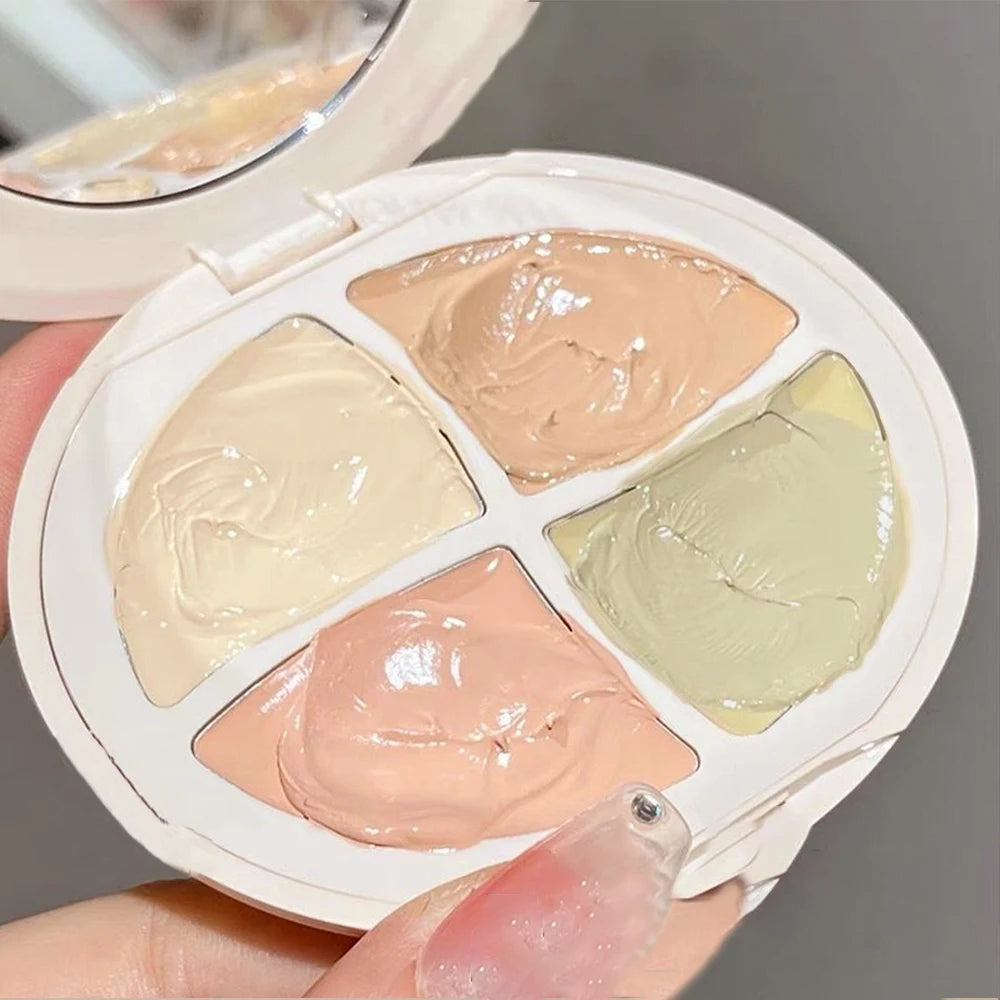 4 in 1 waterproof concealer palette, long-lasting moisturizing natural, creamy texture, covers blemishes/dark circles/acne Beauty World Shop