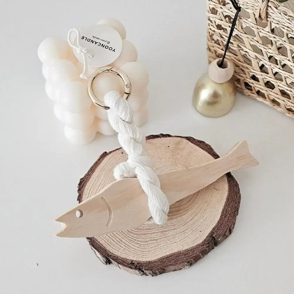 Wall Wooden Door Pendant Ultra-thin Tree Fish Ornament Lightweight Saves Space Wall-mounting Fish Hangable Pollack Charm Crafts Beauty World Shop