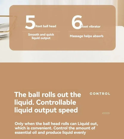 Scalp Applicator Hair Regrowth & Styling Solution Guide Comb Hexagon Head Oil Roller Ball Massage Comb Massage Relaxation Tools Beauty World Shop