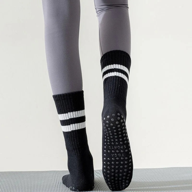 8 Pairs Girl Women's Yoga Socks Solid Colors Non-Slip Grip Socks for Pilates Workouts Ballet Dance and Gym Socks Beauty World Shop