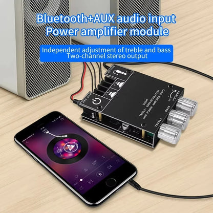 Bluetooth 5.0 Subwoofer Amplifier Board 2.0 Channel High Power Audio Digital HIFI Stereo Amplifier Board 2X50W Bass AMP ZK-502MT Beauty World Shop