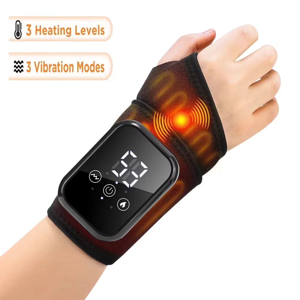 Cordless Heating Ankle Wrist Brace Vibration Massager Electric Hot Compress Massage Ankle Guard Wristband Hand Foot Protector Beauty World Shop