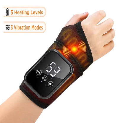 Cordless Heating Ankle Wrist Brace Vibration Massager Electric Hot Compress Massage Ankle Guard Wristband Hand Foot Protector Beauty World Shop