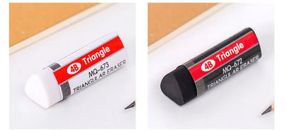 2-8-32 pcs Lytwtw's Stationery 4B Triangle Novelty Erasers Rubber Kawaii School Office Supplies Creative Eraser Beauty World Shop