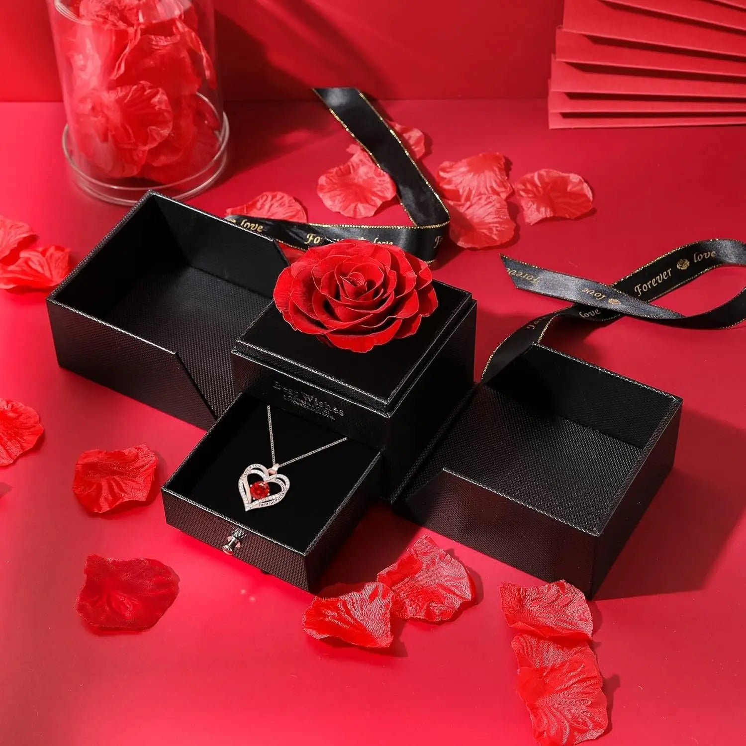  Necklace - Luxurious Rose Gift Box, Perfect for Valentine's Day, Mother's Day, Anniversary, Birthday, and Any Special Occasion  Beauty World Shop