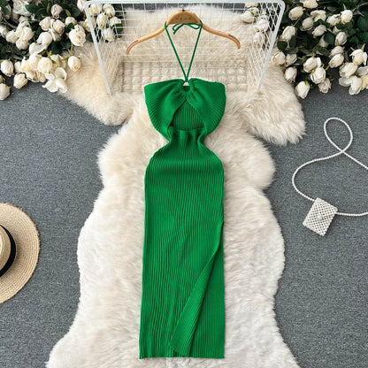 YuooMuoo Chic Fashion Sexy Package Hips Split Knitted Summer Dress 2025 Women Slim Elastic Bodycon Party Dress Streetwear Outfit Beauty World Shop