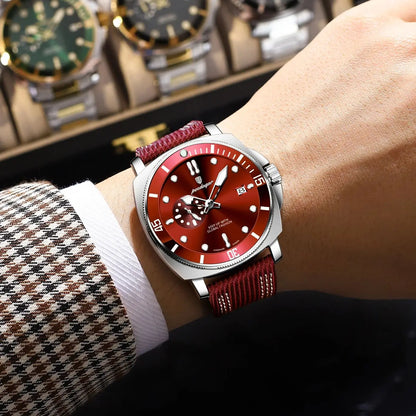 POEDAGAR Luxury Fashion Man Watch Luminous Waterproof Date Sport Watches For Men Nylon Leather Quartz Business Men's Clock Reloj Beauty World Shop