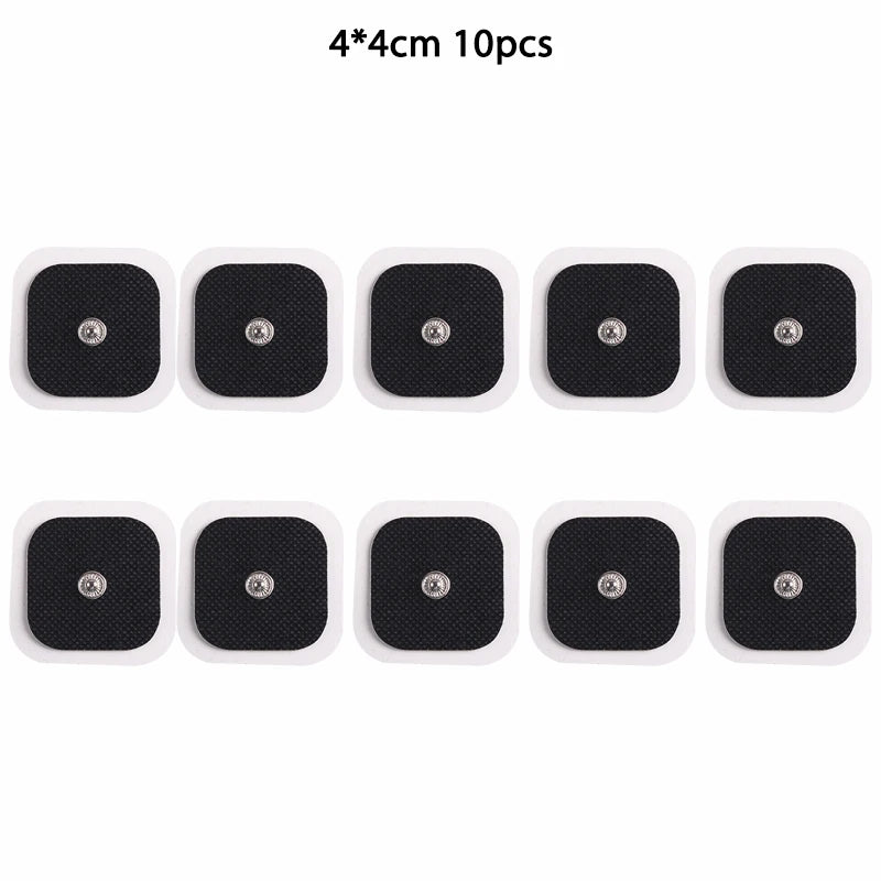 10/20/50pcs Non-woven Electrode Pads 4x4cm Snap On Replacement For Tens Acupuncture Digital Machine Slimming Massager Therapy Beauty World Shop