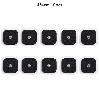 10/20/50pcs Non-woven Electrode Pads 4x4cm Snap On Replacement For Tens Acupuncture Digital Machine Slimming Massager Therapy Beauty World Shop