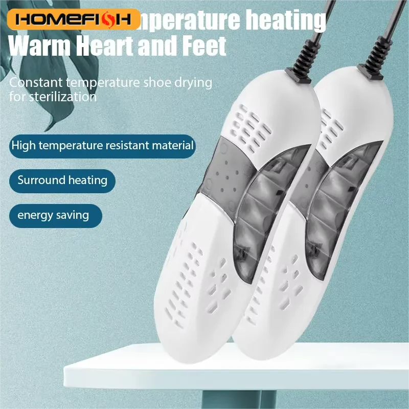 HOMEFISH Electric Shoe Dryer Deodorizer with Heat And UV Light Foot Warmer Dehumidifier Boot Odor Eliminator for Household Use Beauty World Shop