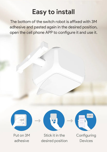 Tuya Fingerbot Wireless Control Light Switch Off Tool Automatic Button Pusher Adjustable Switch Press Robot Lazy Remote Control