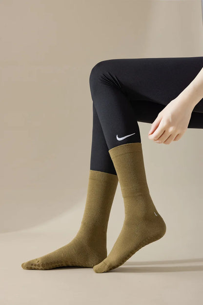 Professional Yoga Socks Women Silicone Non-slip Solid Color Pilates Socks Cotton Breathable Floor Gym Fitness Dance Sports Socks Beauty World Shop