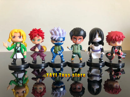 New 12pcs/set Anime Figure Naruto Shippuden Hinata Sasuke Itachi Kakashi Gaara Action Figure Q Version PVC Figures Toys  Gift Beauty World Shop