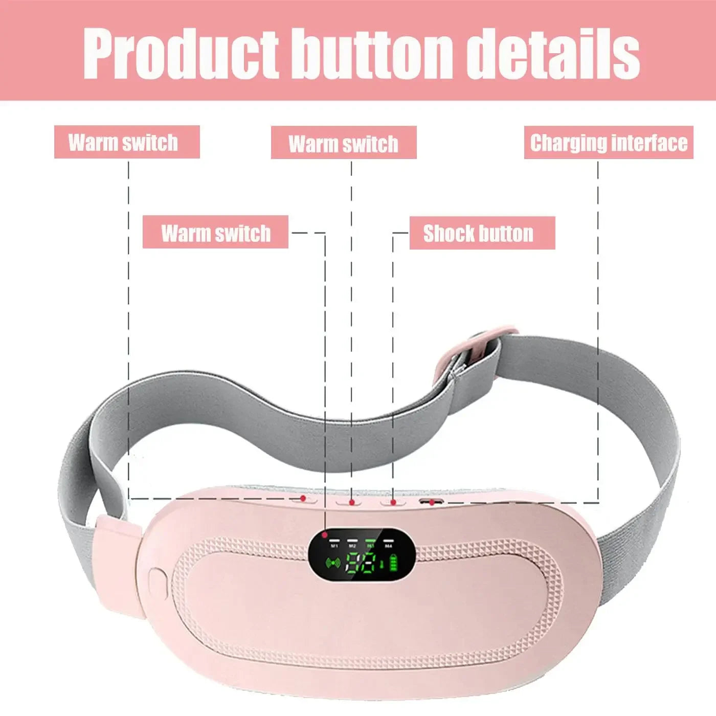 Portable Heated Massage Warming Palace Belt Intelligent Heating Waist Device for Girls Menstrual Period Auntie Beauty World Shop