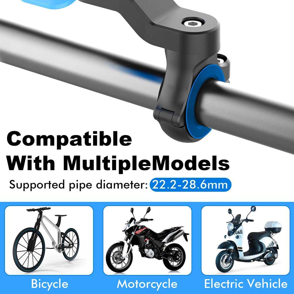 Motorcycle Bike Phone Holder Phone Bracket Vibration Damper Bike Handlebar Navigation Support for 4.7-7.2'' Phone Beauty World Shop