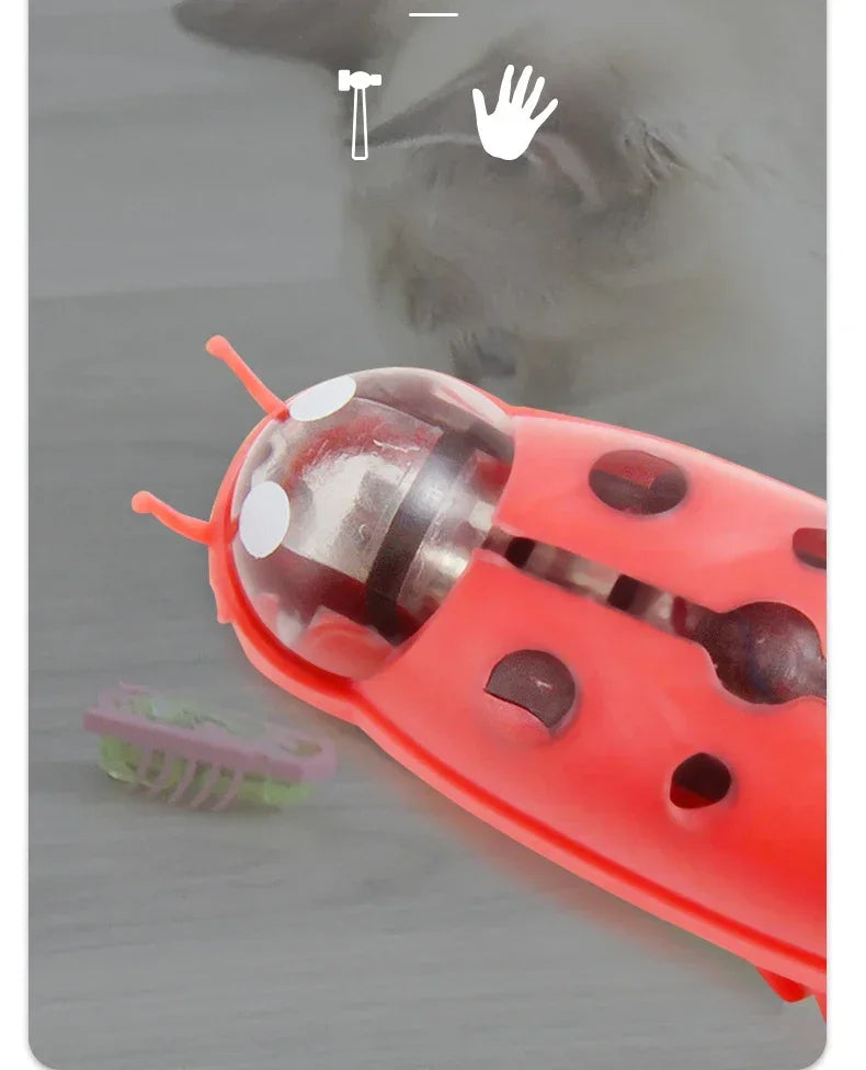 Funny Electric Bugs Catnip Toy Automatic Tunnel Mini Robot Bug Vibration Insect Toys For Cats Battery Operated Cockroach Ladybug Beauty World Shop