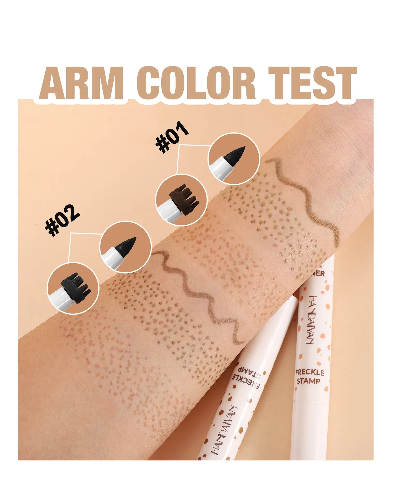 1PC Face Fake Freckles Pen Natural Waterproof Lifelike Fake Freckles Pen for Long Lasting Look Dot Spot Pen Makep Tool Cosmetic Beauty World Shop