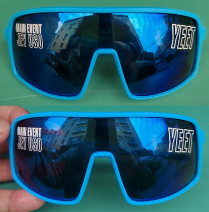 Jey Uso YEET Sunglasses Sports Shades MAIN EVENT Blue Glasses Bloodline USOS RARE Colors Motorcycle Glasses Beauty World Shop